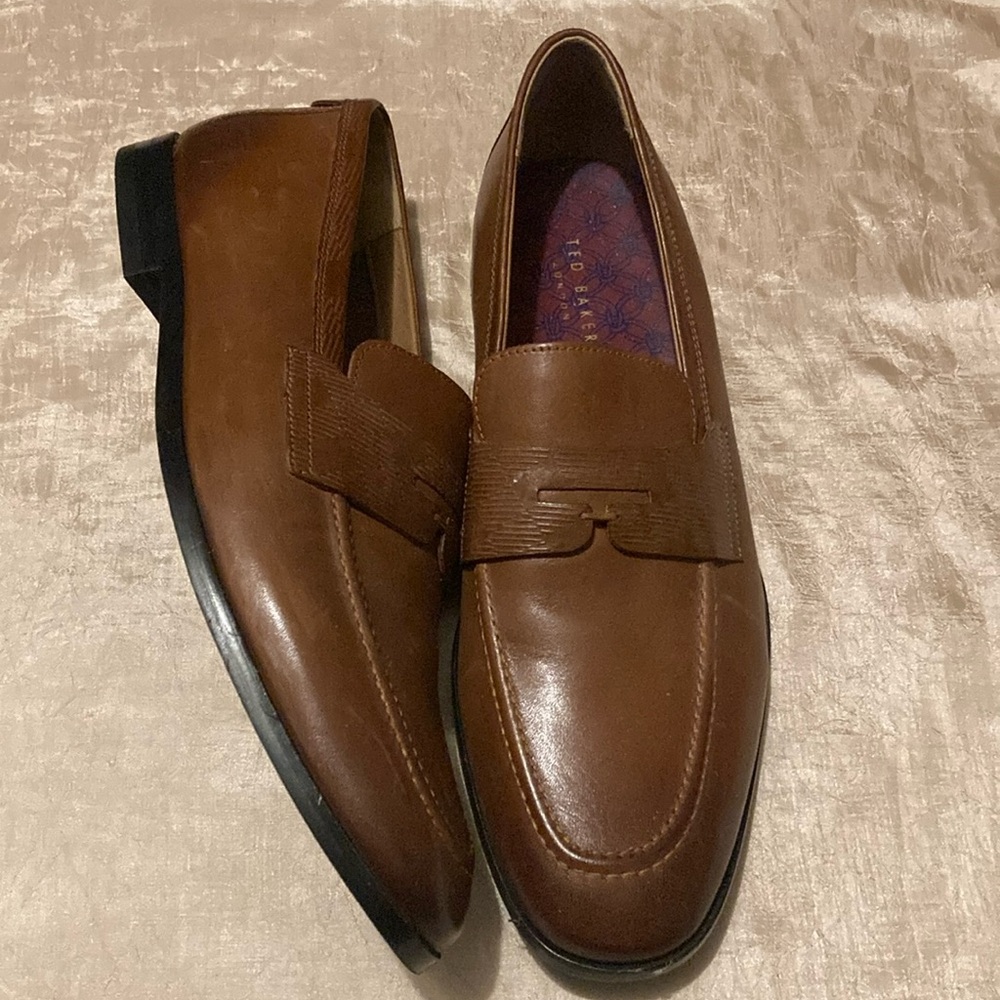 Ted Baker Adlerrc Debossed Leather Saddle Loafer